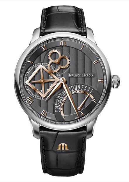 Review Maurice Lacroix Masterpiece MP6058-SS001-310-1 Square Wheel Retrograde Replica watches - Click Image to Close